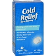 NatraBio Cold Relief Non-Drowsy - 60 Tablets