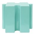 thumbnail image 7 of Christopher Knight Home Light Green Puzzle Art Side Table, Modular Interlocking Design, Indoor Outdoor Use, Concave Edge, 7 of 7