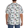 thumbnail image 3 of Naloa Colorful Hat Snowman Men's Loose Fit Cuban Collar Short-Sleeve Shirt, Hawaiian Shirts, Mens Shirts Casual for Everyday Wear Outings-Large, 3 of 5