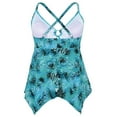 thumbnail image 2 of Mycoco Women's Front Tie Swim Top Cross Back Tankini Top Flowy Swimsuit Tops, 2 of 3