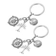 thumbnail image 5 of WRISTBIQUE Travel Tokens Airplane Pendant Ornament Silver 2pcs Key Fob Decoration, 5 of 8