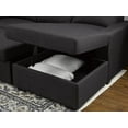 thumbnail image 2 of Sectional with Pull Out Bed & Reversible Storage Chaise, Grey, 2 of 5