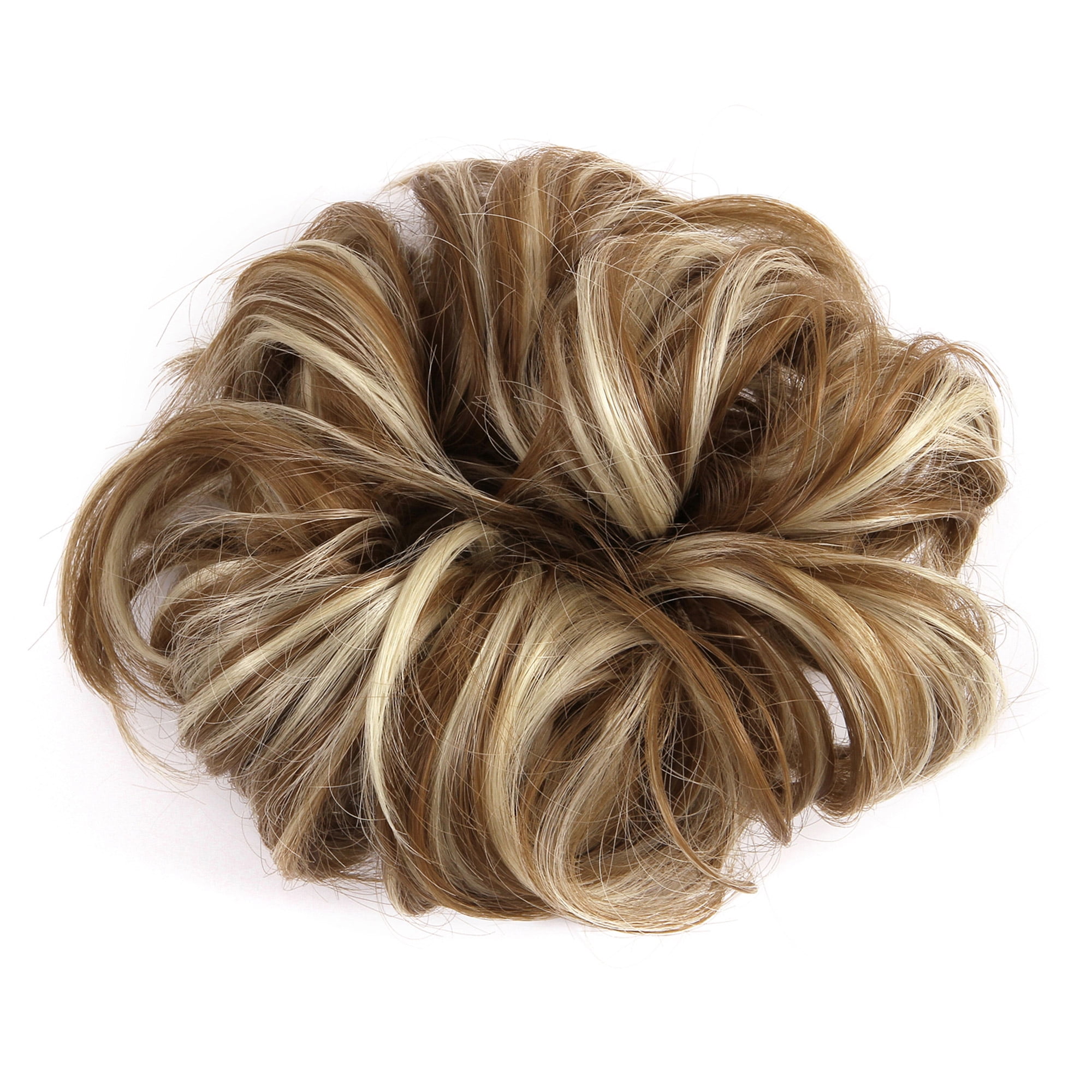 FLORATA Hair Bun Extensions Curly Messy Updo Donut Chignons Hairpiece