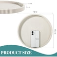 thumbnail image 3 of Silicone Bathroom Tray Round Kitchen Counter Organizer Decorative Vanity Accessories Coffee Table Decor for Perfume, Candle, Soap Dish, 12 Inch, Beige, 3 of 11