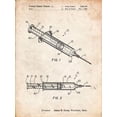 thumbnail image 2 of Borders, Cole 25x32 Gold Ornate Wood Framed with Double Matting Museum Art Print Titled - PP1080-Vintage Parchment Syringe Patent Poster, 2 of 4