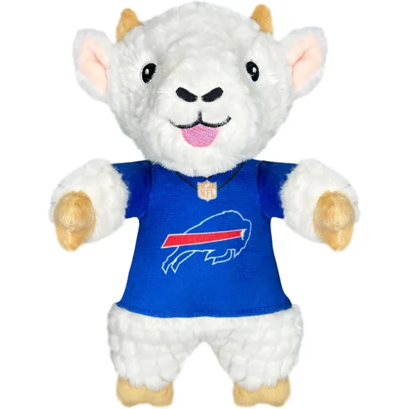 Pets First NFL Goat Plush Toys for Dogs & Cats Dog Chew Toys with Inner Squeaker