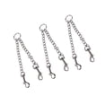 thumbnail image 2 of 3Pcs Dog Leash Two Way Dog Walking Lead Leash Double-End Hauling Cable Iron Chain Pulling Rope Silver, 2 of 4