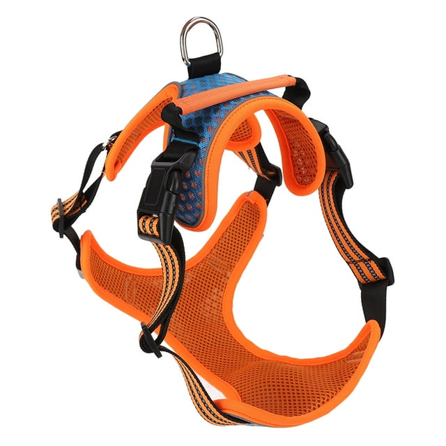 Vest Pet Dog Harness Jewel Blue Breathable Mesh Adjustable Reflective Double Stack Dog Chest Strap for Dogs Pets