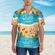 thumbnail image 2 of Fotbe Hello Summer1 Camisa Hawaiana para Hombre Unisex – Camisa Casual de Verano con Botones de Manga Corta de Algodón y Lino,X-Large, 2 of 7