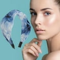 thumbnail image 6 of Unique Bargains 1 Pc Wide Tie Tie-dye Headbands for Women Blue, 6 of 6