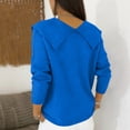 thumbnail image 4 of Lumtrix Cozy Sweaters For Women 2026 Knitted Casual Loose Pullover Fashion Shawl Collar Long Sleeve Fall Spring Clothes Trendy Tops Royal Blue 2XL, 4 of 5