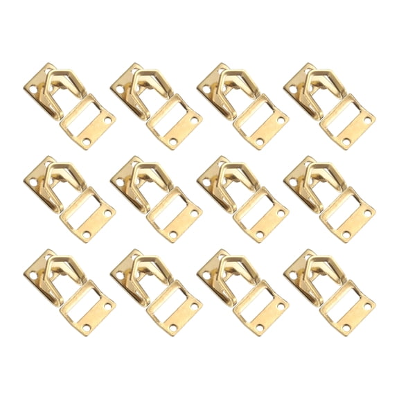 Uxcell 12set Hooks and Eyes Closure Set 8mm Metal Hook and Eye Sewing Clasp Snaps Fasteners for Clothing Bra Trousers Pants DIY Craft, Gold Tone