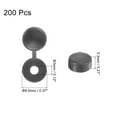 thumbnail image 2 of Uxcell 200pcs Screw Cover Caps, 3mm Plastic Hinged Screw Caps Fold Screw Snap Covers (Dark Grey), 2 of 6