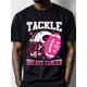 thumbnail image 1 of Tackle Breast Cancer Crew Neck Casual T-Shirt Men's T-Shirts Black T-Shirts For Men Cotton T-Shirts For Men Funny T-Shirts Soft 100% Cotton Hiking Running Gym-Friendly Tee For Adult, Men, Wo, 1 of 5