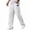 White #62, variant on Mens Linen Cotton Pants Drawstring Waist Lightweight Loose Fit Straight Leg Casual Beach Travel Pants M