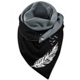thumbnail image 3 of Yuanlong Winter Scarves Double-Layer Triangle Buckle Abstract Pattern Short Thickened Scarf Winter Versatile Neck Gaiter, 3 of 5