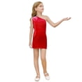 thumbnail image 4 of Zecgelong Square Sequin Sleeveless Dress Girls Party Outfit Red 4-5 Years, 4 of 5
