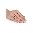 thumbnail image 2 of 1.16 Carat (Ctw) Octagon Blue Sapphire Halo Ring in 14K White Gold with Diamonds for Women, 2 of 6