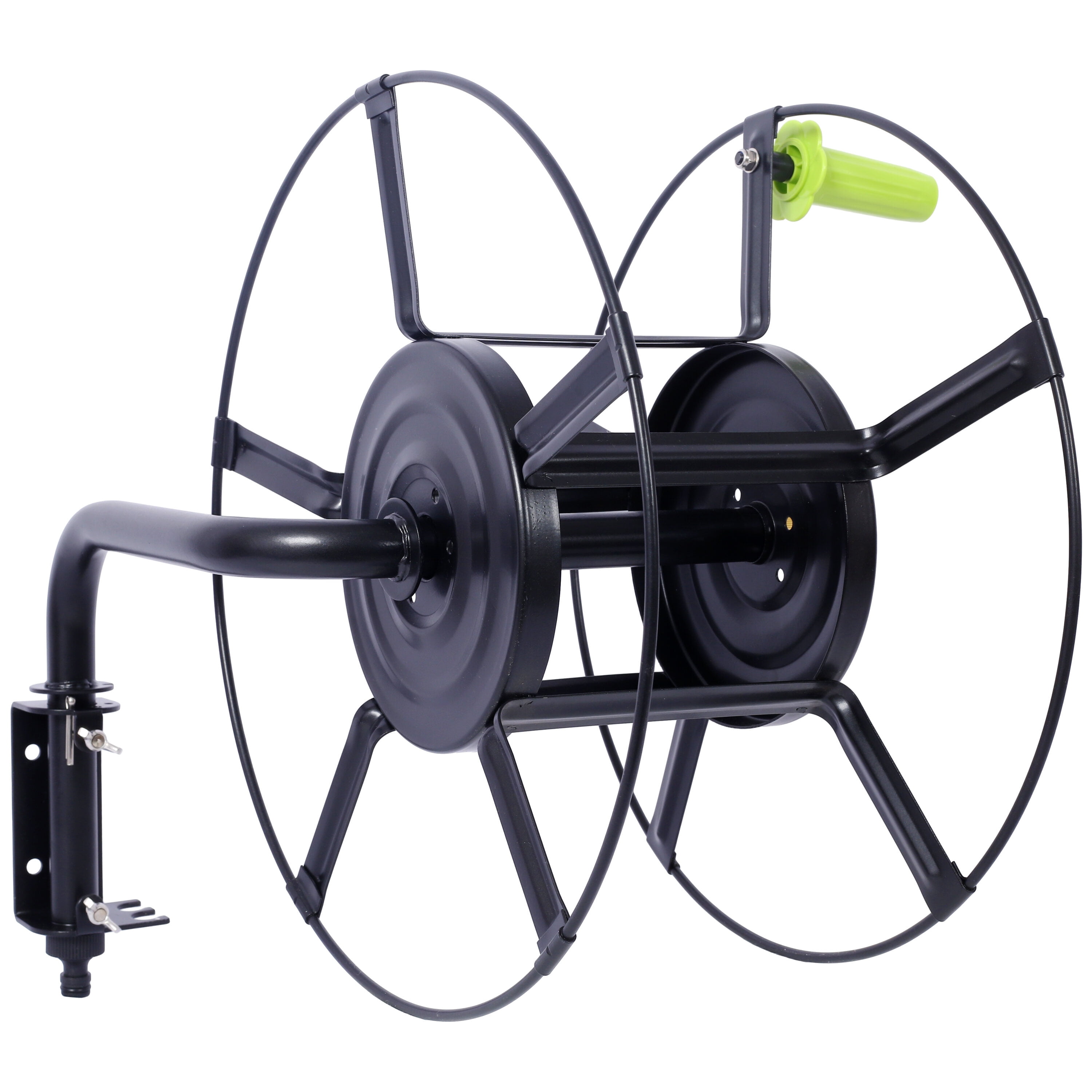 Swivel Hose Reel Wall Mount - 180 Degree Pivot Hose Hanger - Great for Garden Storage - Hose Holder Wall Mount for Garden Hose - Heavy Duty Steel Hose Hanger for Hose Reels,