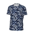 thumbnail image 6 of Wukai Dragon Print Men's Short-Sleeved Mesh T-Shirt,Quick-Dry Short Sleeve Workout T-Shirt-, 6 of 8