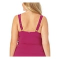 thumbnail image 2 of Anne Cole Women's Twist Front Underwire Tankini Top Swimsuit Berry Size 22W, 2 of 2