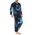 thumbnail image 2 of Sikiie Modern Colorful Eyes Mens Pajama Set, Soft Warm Long Sleeve Sleepwear, Cozy Button-Down Pjs for Men-XX-Large, 2 of 7