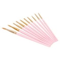 thumbnail image 4 of Pincel de nailon LHCER 10 pinceles de Lana de nylon tubo de aluminio para Pintura al óleo acuarela acrílico, 4 of 5
