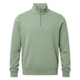 thumbnail image 4 of Migroa Essential Men's Quarter-Zip Sweatshirt -Solid Color Stand-Up Collar Design, Multiple Color Options, Premium Casual Wear Under $20, Green Xl, 4 of 4