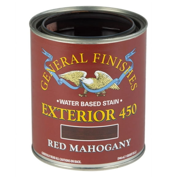 General Finishes, EXTERIOR 450 STAINS, Red Mahogany, Quart