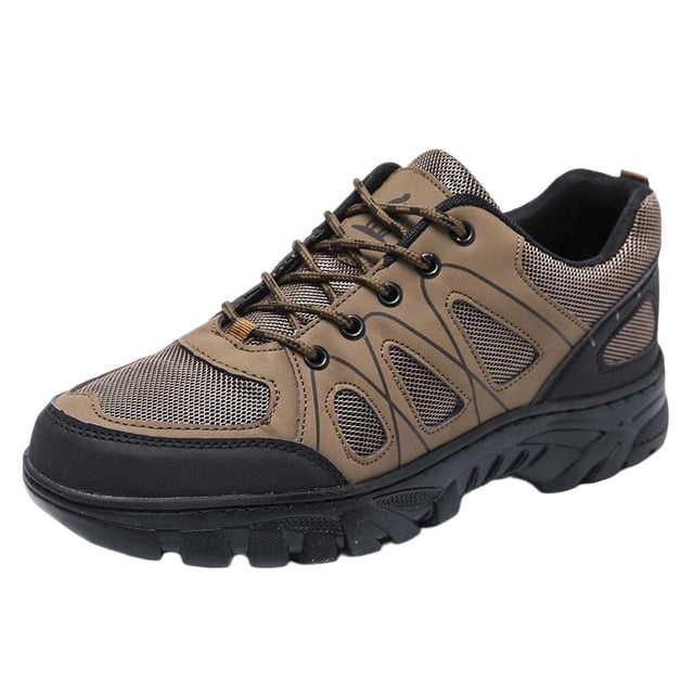 Chaussures de Randonnée pour Hommes, Bottes de Travail à Lacets avec - Semelle Extérieure en Caoutchouc, Espadrilles Décontractées d'Extérieur Grande Taille