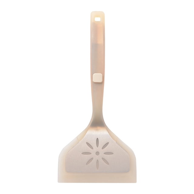 SLYNSHome Silicone Pancake Spatula Turner with Long Handle Khaki Heat Resistant Cooking Spatulas for Nonstick Cookware Large Flexible Kitchen Utensils