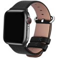 thumbnail image 1 of Correa de piel Fullmosa para Apple Watch de 38 a 49 mm, color negro, 1 of 8