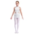 thumbnail image 1 of Jhaoyu Robe de Danse Latine pour Filles avec Strass, Franges, Justaucorps Sans Dos, Blanc 8, 1 of 7