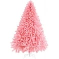 thumbnail image 5 of Naomi Home 6.5ft Pink Christmas Tree with Lights, Unique Colored Christmas Tree Prelit with 978 Branch Tips, 450 Warm Lights and Metal Stand, Aritificial Christmas Tree, 5 of 9