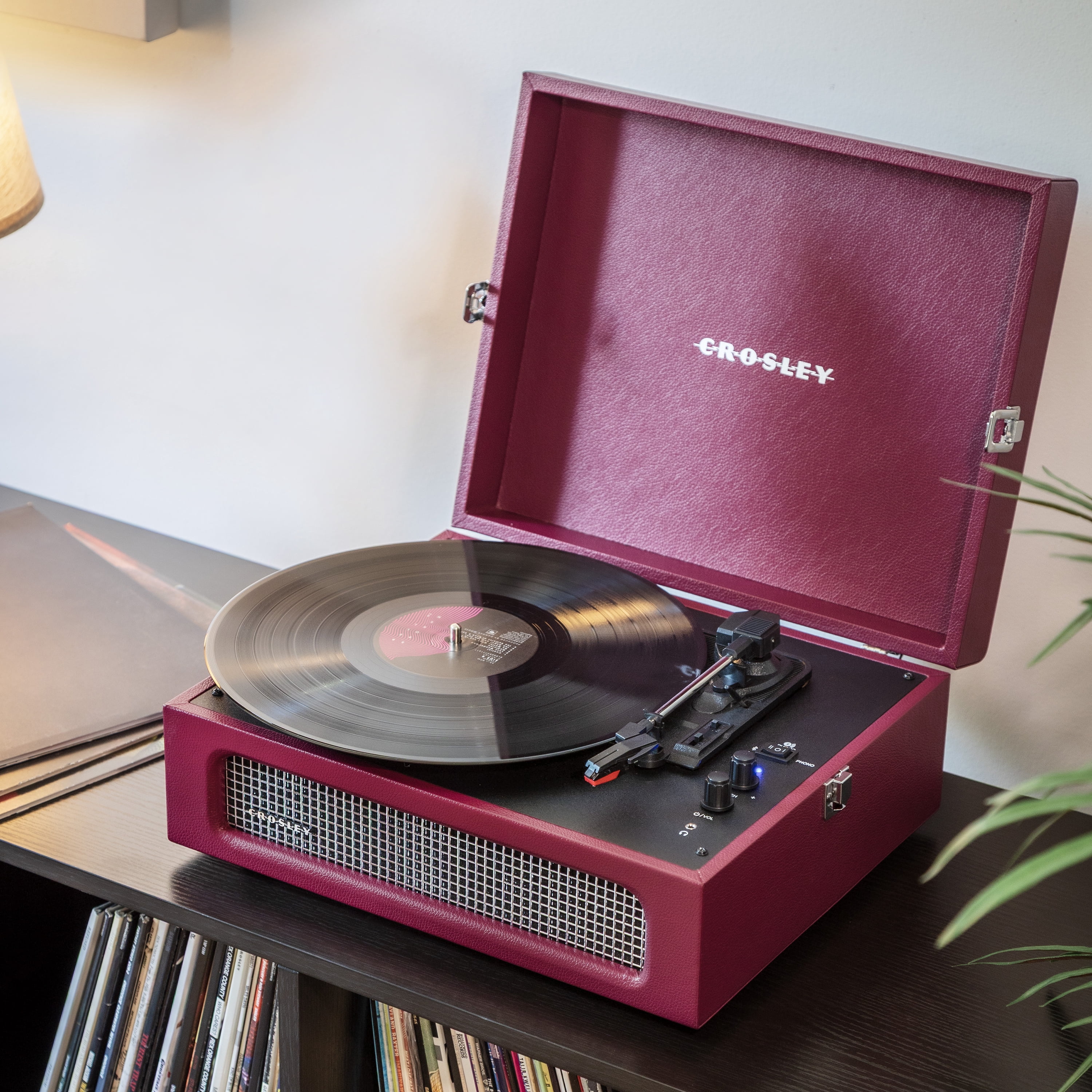Crosley Voyager Vinyl Record Player with Speakers and Bluetooth - Audio Turntables