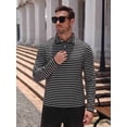 thumbnail image 4 of COOFANDY Long Sleeve Rugby Polo Shirts for Men, Sports Striped Regular Moisture Wicking Dry Fit Golf Shirt, Sizes S-2XL, 4 of 8
