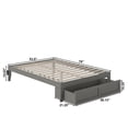 thumbnail image 5 of Bowery Hill Modern Wood Full Bed with Foot Drawer with USB Charger in Gray, 5 of 5
