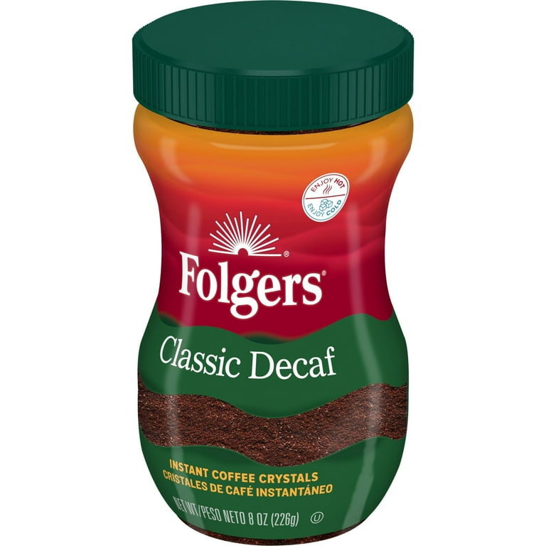 Instant Coffee Crystals, Classic Decaf, 8 oz Instant Coffee Crystals, Classic Decaf, 8 oz