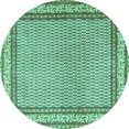 thumbnail image 1 of Ahgly Company Machine Washable Indoor Round Persian Turquoise Blue Traditional Area Rugs, 7' Round, 1 of 4