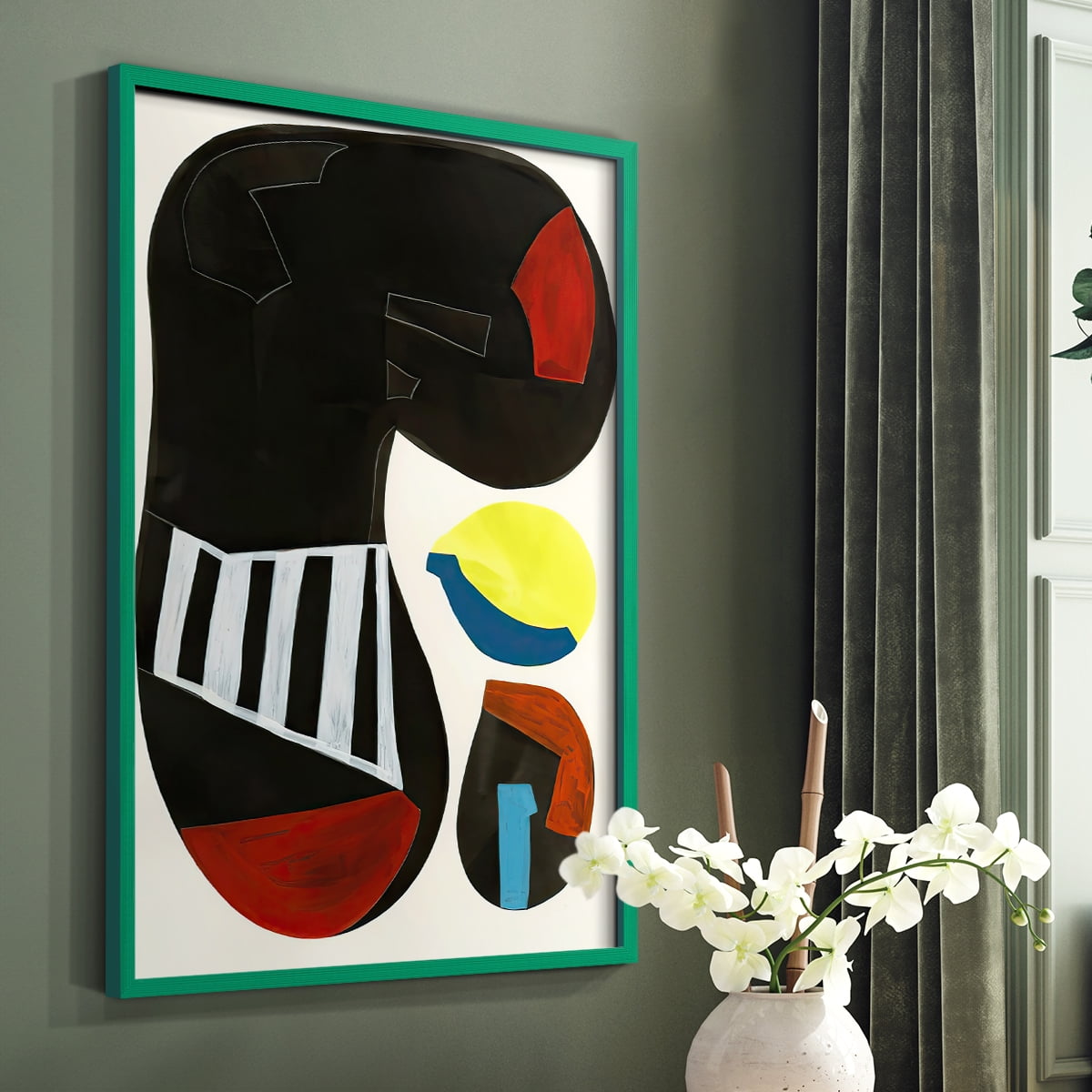 Barcelona I in Paper Solid Wood 8 x 10 Framed Print