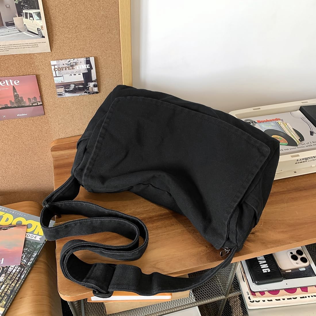 Messenger Bag for Women Men Satchel Bag Canvas Crossbody Shoulder Bag Casual Sling Bag