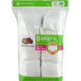 thumbnail image 3 of Fruit of the Loom White Cotton Briefs, 6 Pack (Little Girls & Big Girls), 3 of 4
