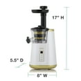 thumbnail image 4 of Omega Cold Press 365 Compact Masticating Vertical Juicer, 120W Low-Speed 3-Stage Auger, in White (JC3000WH13), 4 of 11