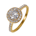 thumbnail image 1 of LuckyLy Anillos de Compromiso y Promesa para Mujer, Acero Inoxidable Baño Oro Rosa 18k, Oro 18k, Plata y Zirconia Cúbica – Joyería ideal como Regalos para Mujer Navidad y Regalos para Mamá, dorado 6, 1 of 8