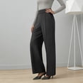 thumbnail image 2 of njoytime Work Pants Women Dress High Waisted Stretchy Straight Leg Wide Leg Trousers Business Casual Plus Size Pants, 2 of 8