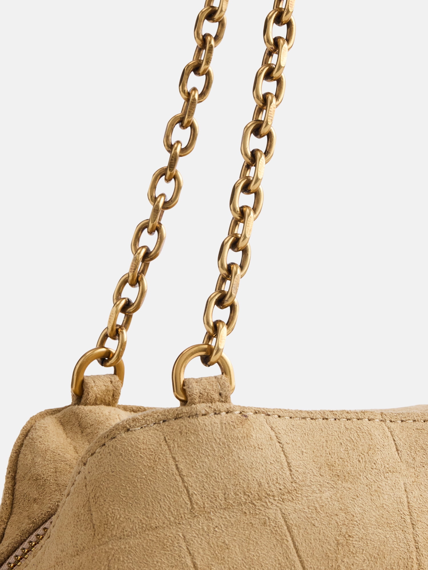 Scoop Women's Faux Suede Chain Shoulder Bag, Dusty Camel
