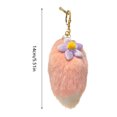 thumbnail image 2 of Soft Real Tail Keychain Car Key Ring Charm Cute Backpack Purse Accessory Unique For Women Girls Wallet with Ring Women Alarm Bulk Key Rings Pom Spray Sturdy Key Ring Small Key Rings for Dog Wallet for, 2 of 3