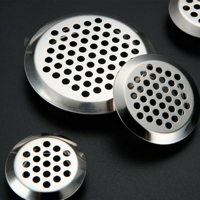 mmirethe 20x Grilles de Ventilation Rondes Grilles de Ventilation en Acier Inoxydable en Acier Inoxydable Noir 35mm Plat 1Set