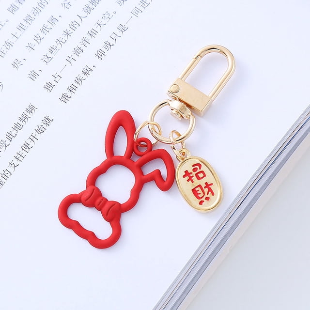 Keychain Pendant Rabbit Safe Joy Pendant Car Bag Spring Festival Keychain