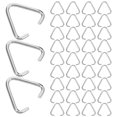 thumbnail image 1 of LEEYNEER 100 PCS Connection Buckle Triangular Ring Triangle Opening Ring Buckle Triangle Jump Ring Jump Rings for Jewelry Making, 1 of 6